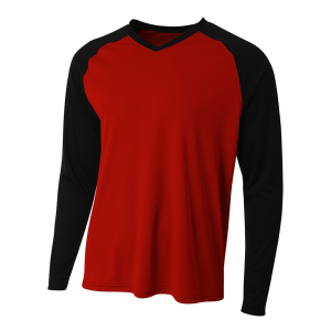 D-A4 Long Sleeve V-Neck Dry Fit