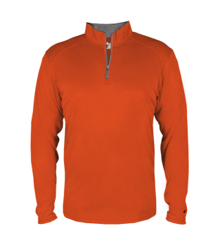 B-Badger Dry Fit 8" Zip Long Sleeve Tee
