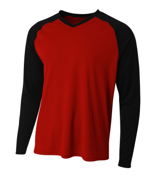 D-A4 Long Sleeve V-Neck Dry Fit